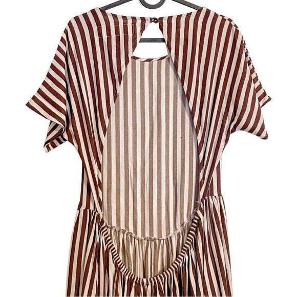 Jens Pirate Booty French Stripe Navi Maxi Dress L - Picture 4 of 9